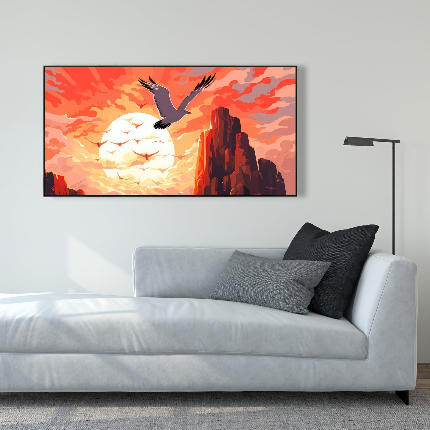 Isles of Omen - White Framed Canvas Home Decor Art Print
