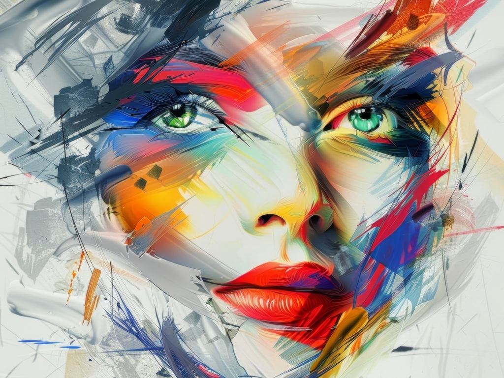 Abstract look - Framed Canvas - Print on demand