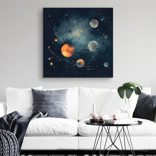Deep Exploration Blue Canvas | Stunning Home Decor Art