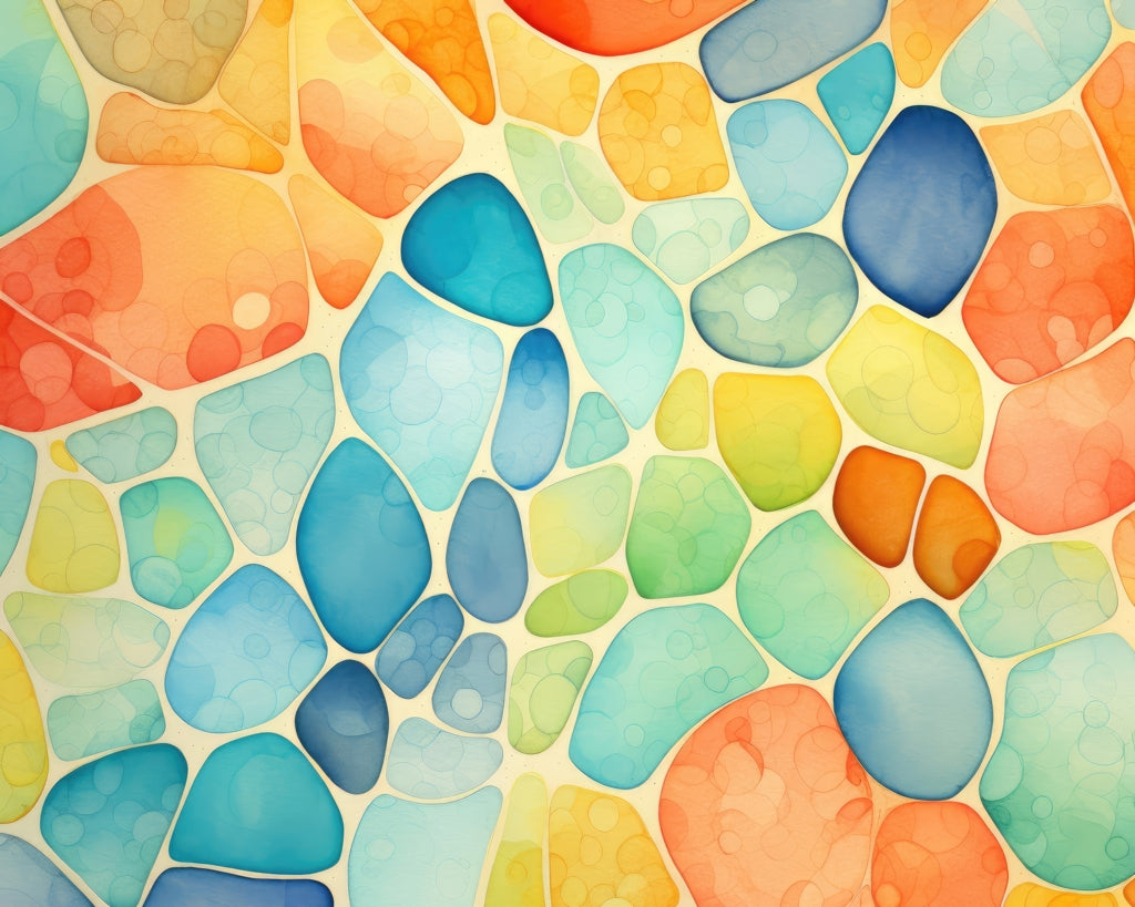 Blobs - Framed Canvas - Print on demand