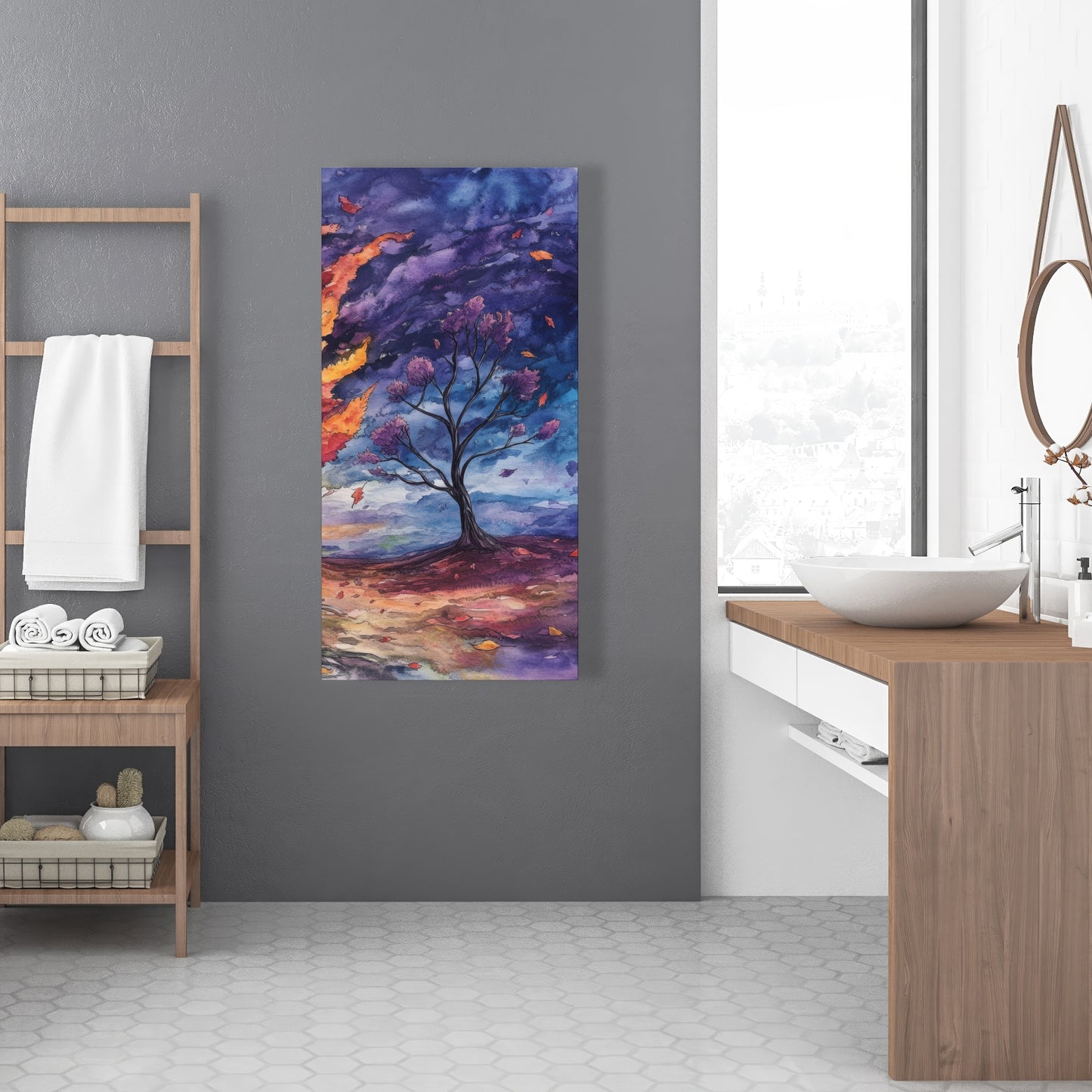 Before the Storm - Blue Canvas Home Decor Art Piece