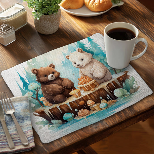 The Dessert - White Braided Polyester Placemat for Home Decor