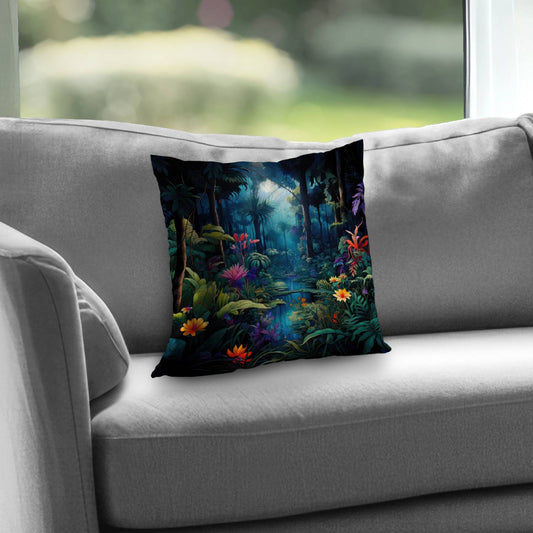 The beauty of nature Blue poly twill throw pillow insert