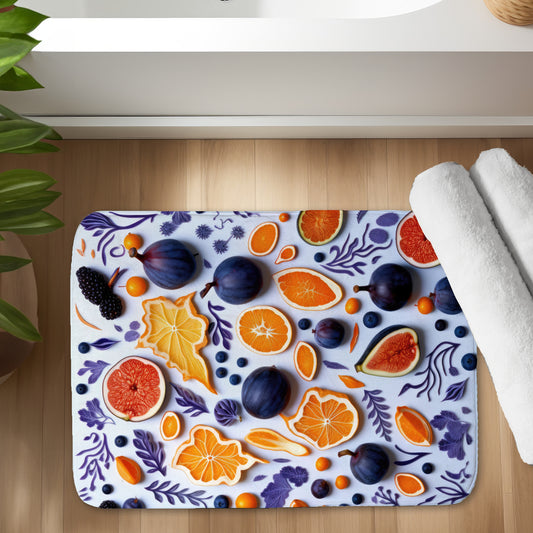 Fruity Skins Orange Bath Mat | Stylish Home Decor Accessory