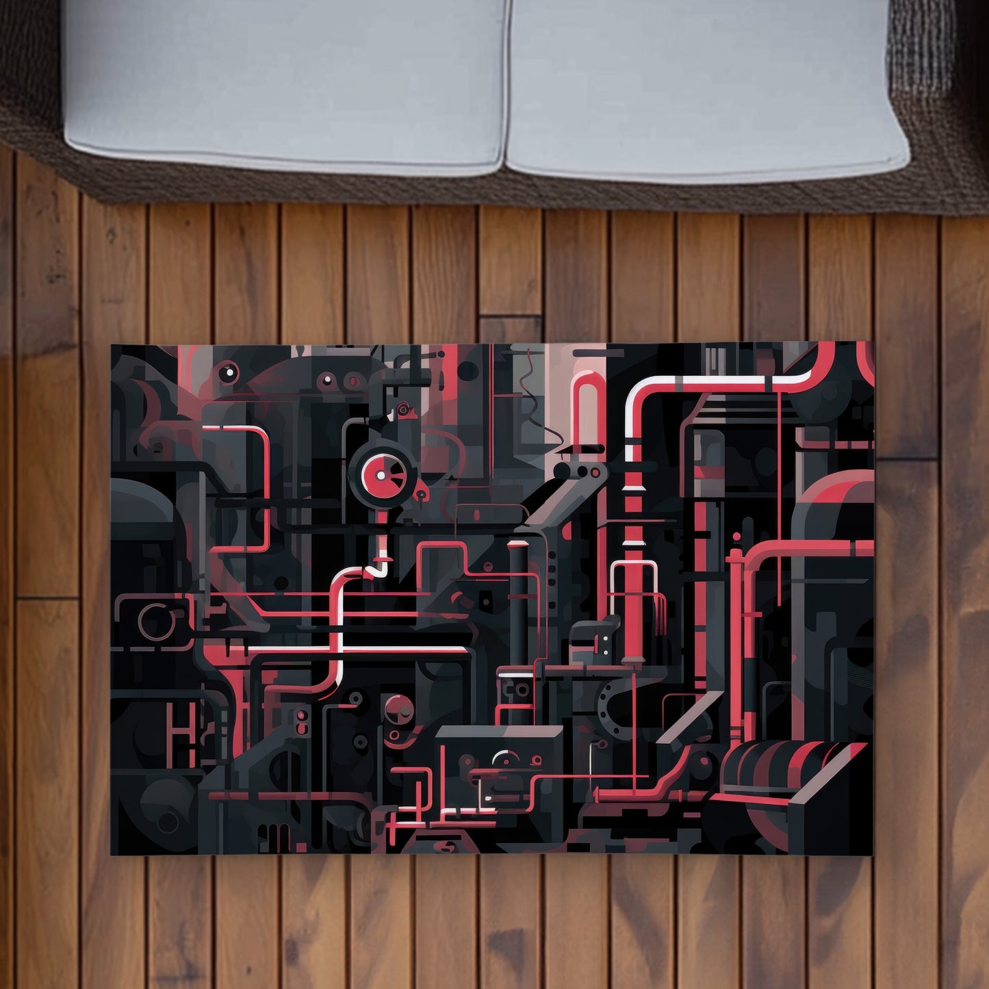 Industrial empire White Outdoor Area Rug for Home Decor