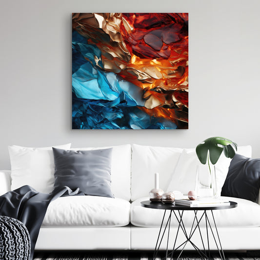 Contraste minéral - Toile 32"x32"