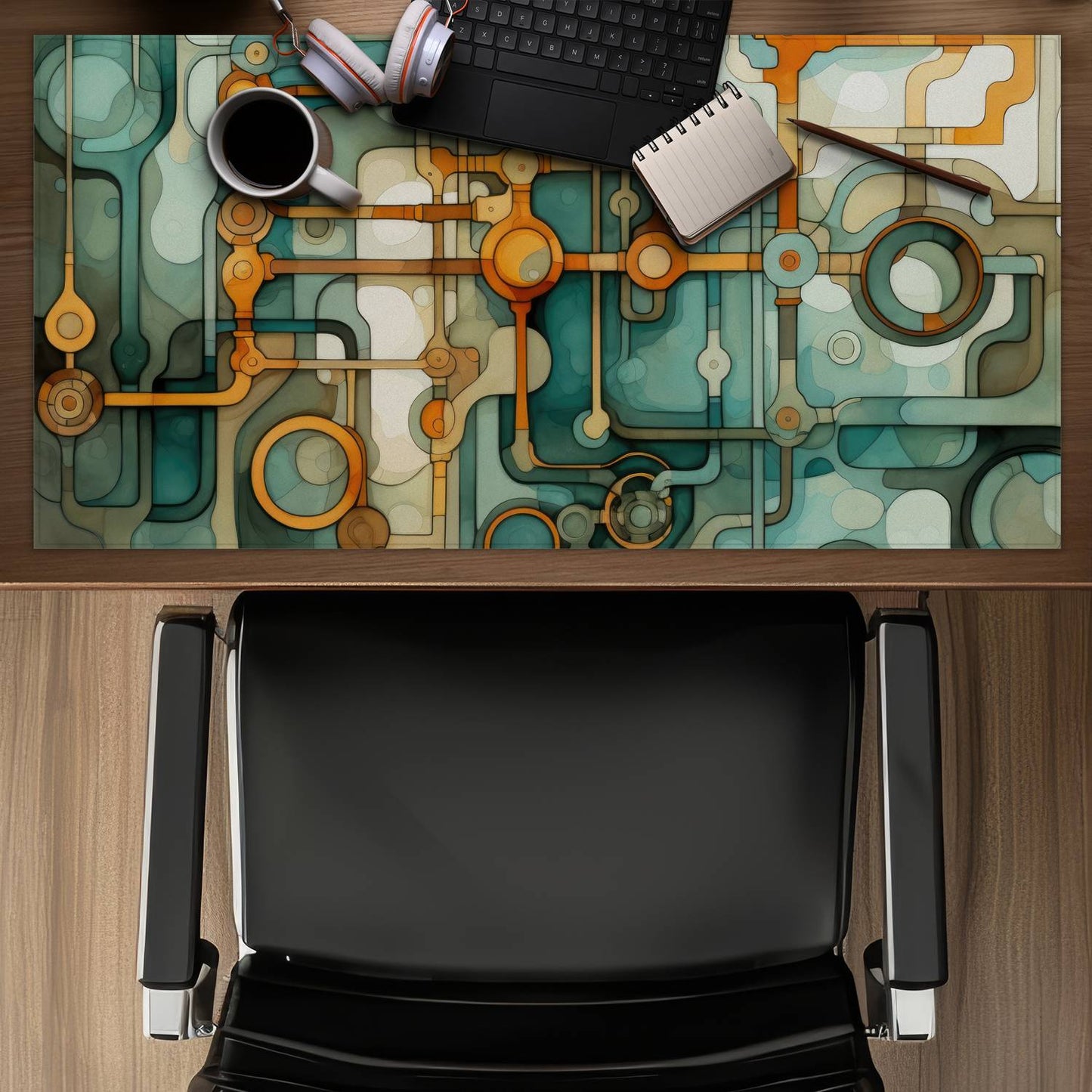 Turns and bends - Desk mat - Print on demand