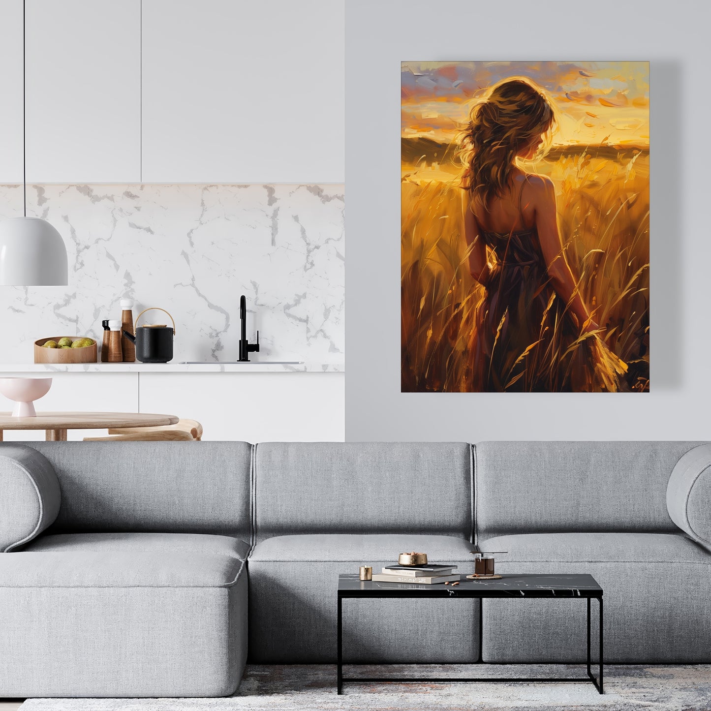 Warm field - 32"x32" Canvas