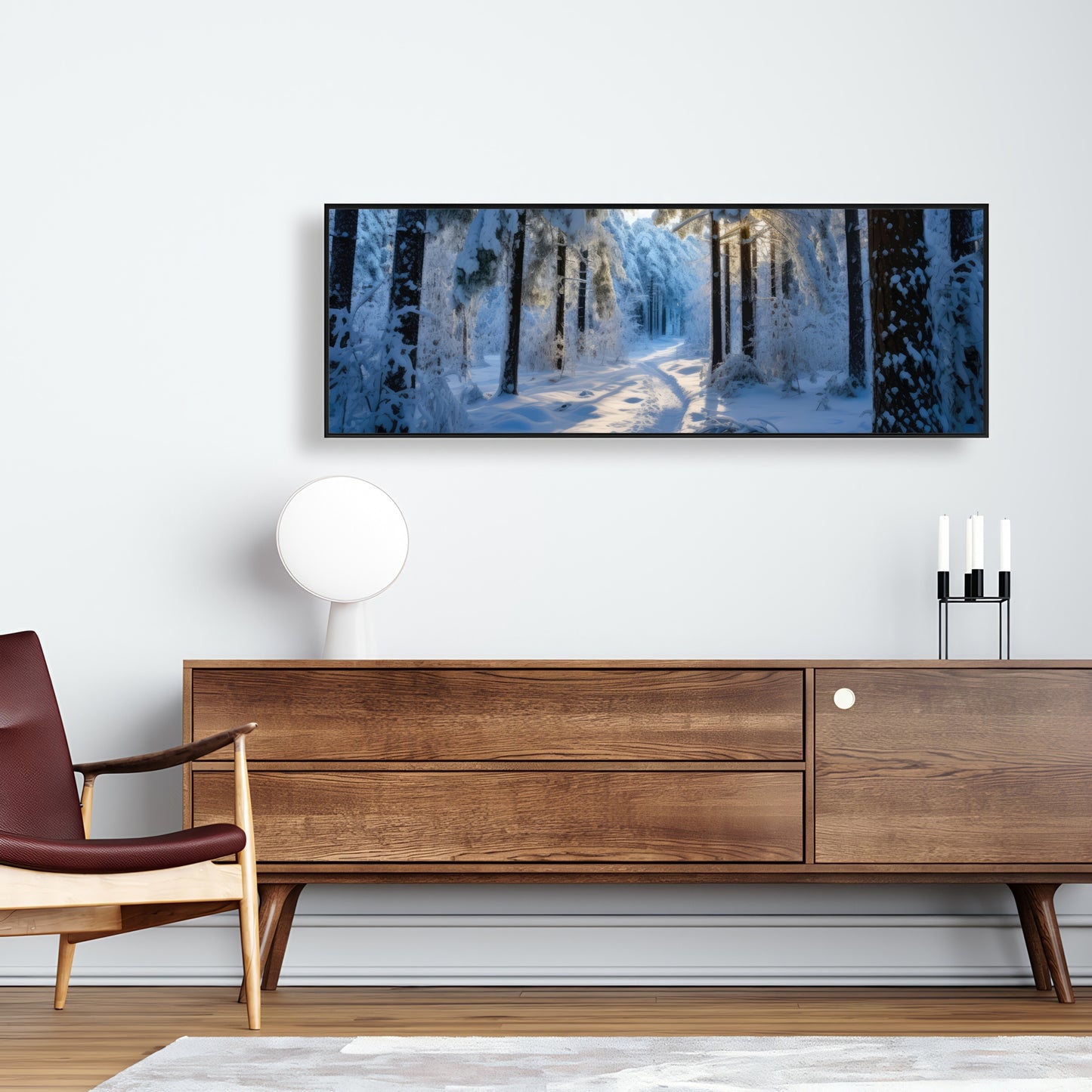 Snowy path - 36"x36" Framed canvas