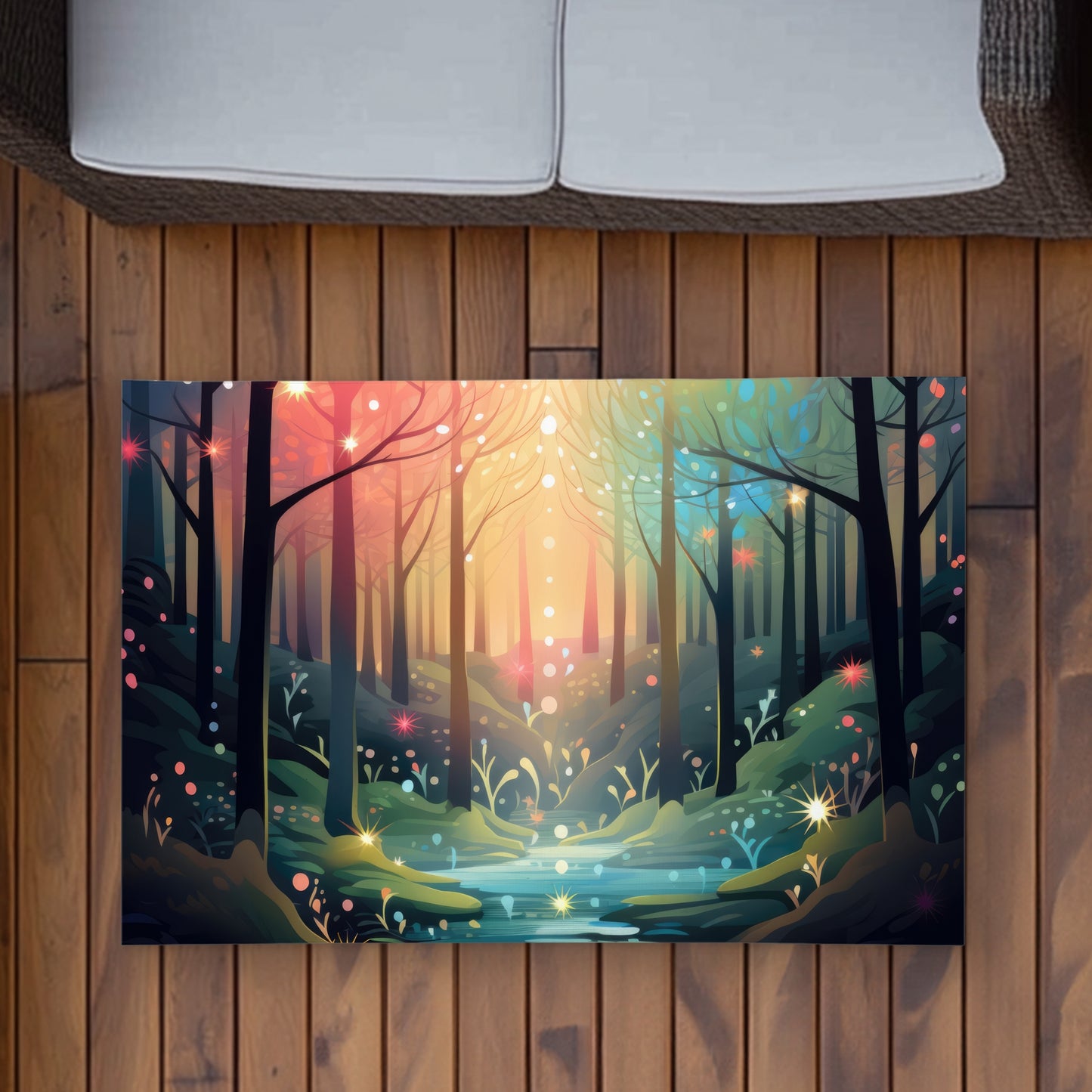 Magical Forest Outdoor Area Rug - Green Home Decor Accent