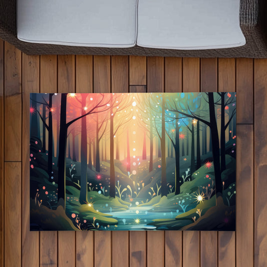 Tapis d'extérieur Forêt magique - Décoration d'intérieur verte