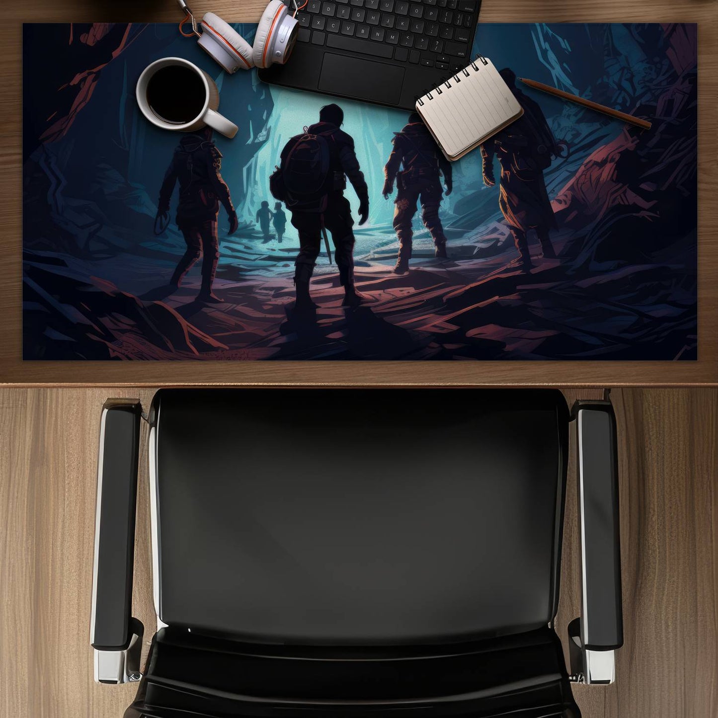 Secret society White gaming mat for stylish home decor