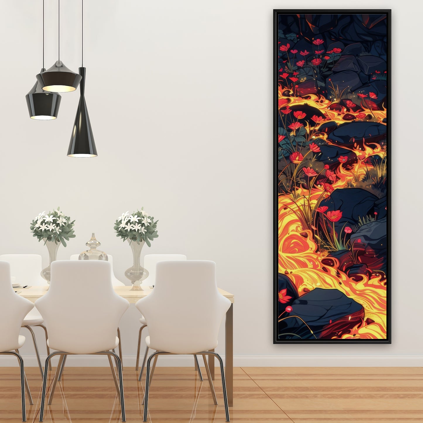 Dodging nature - 36"x36" Framed canvas