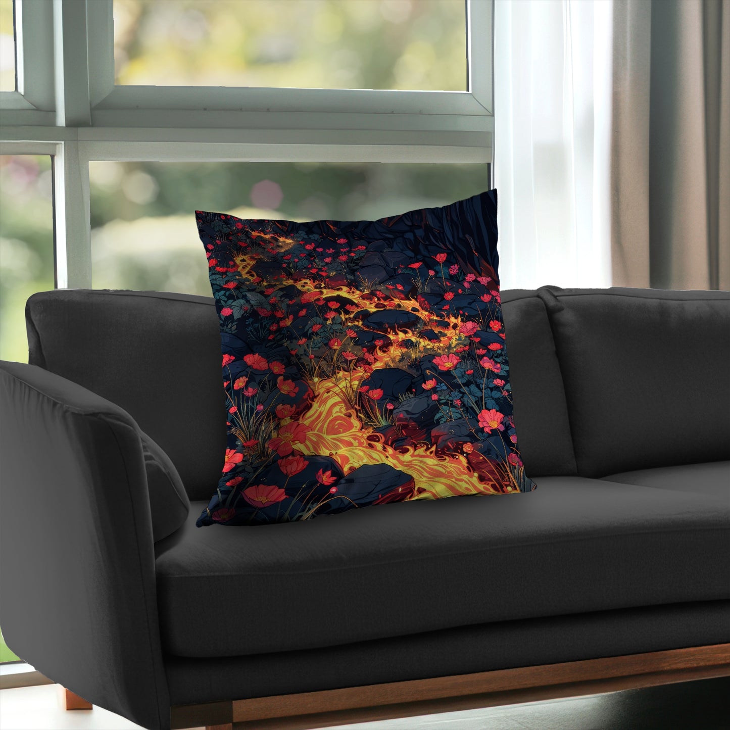 Dodging Nature Black Poly Twill Throw Pillow Insert | Home Decor