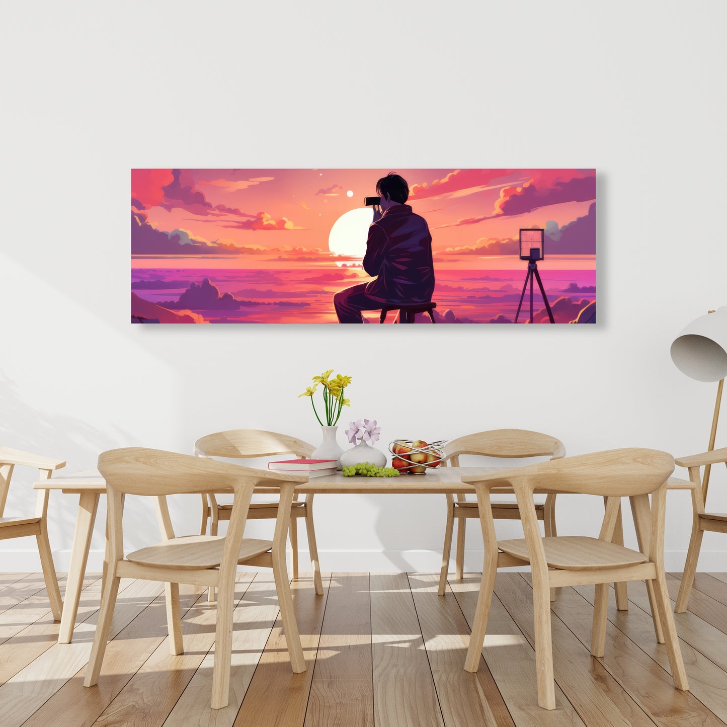 The Observer - Pink Canvas Art for Home Decor | Stylish Accent