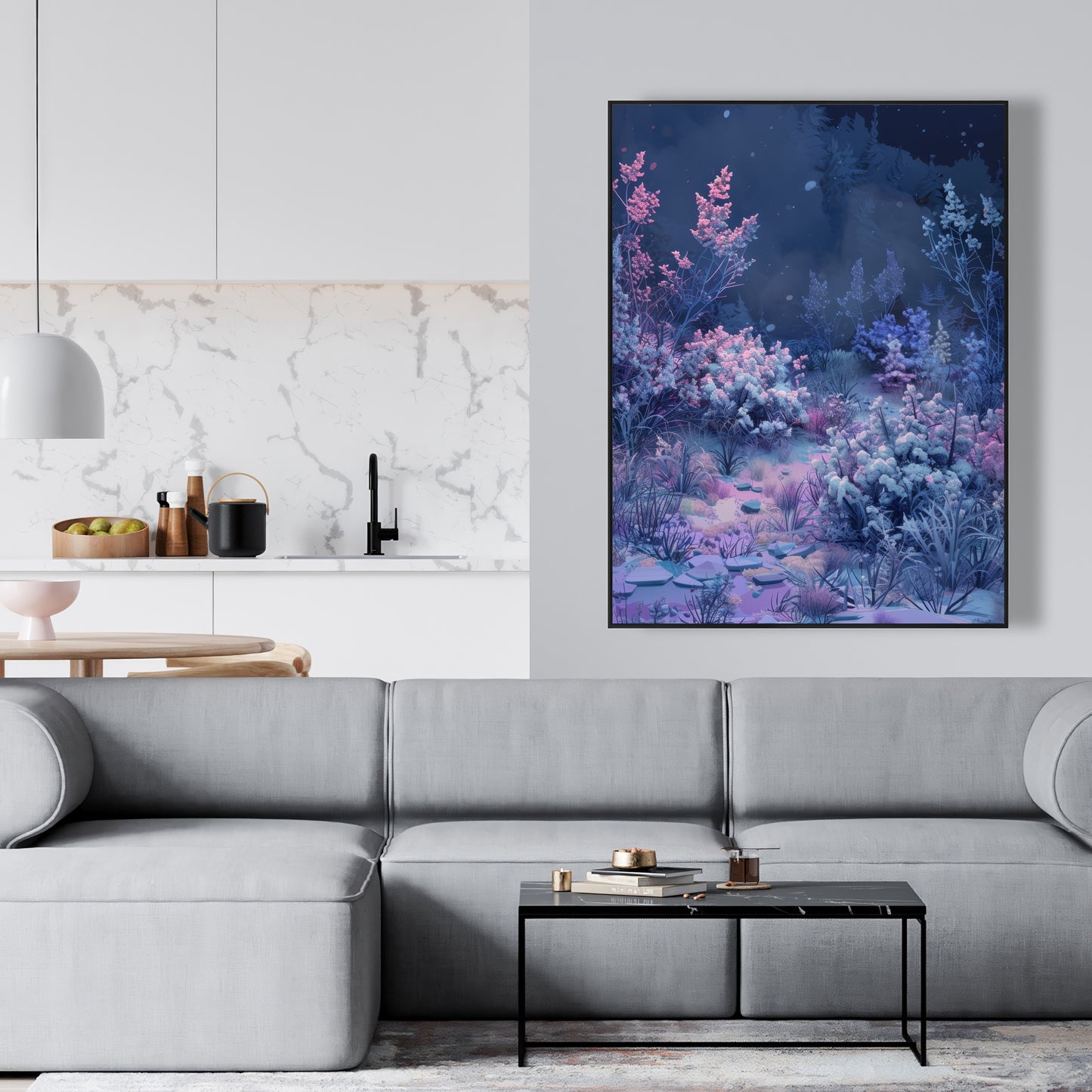 Cold night - 36"x36" Framed canvas