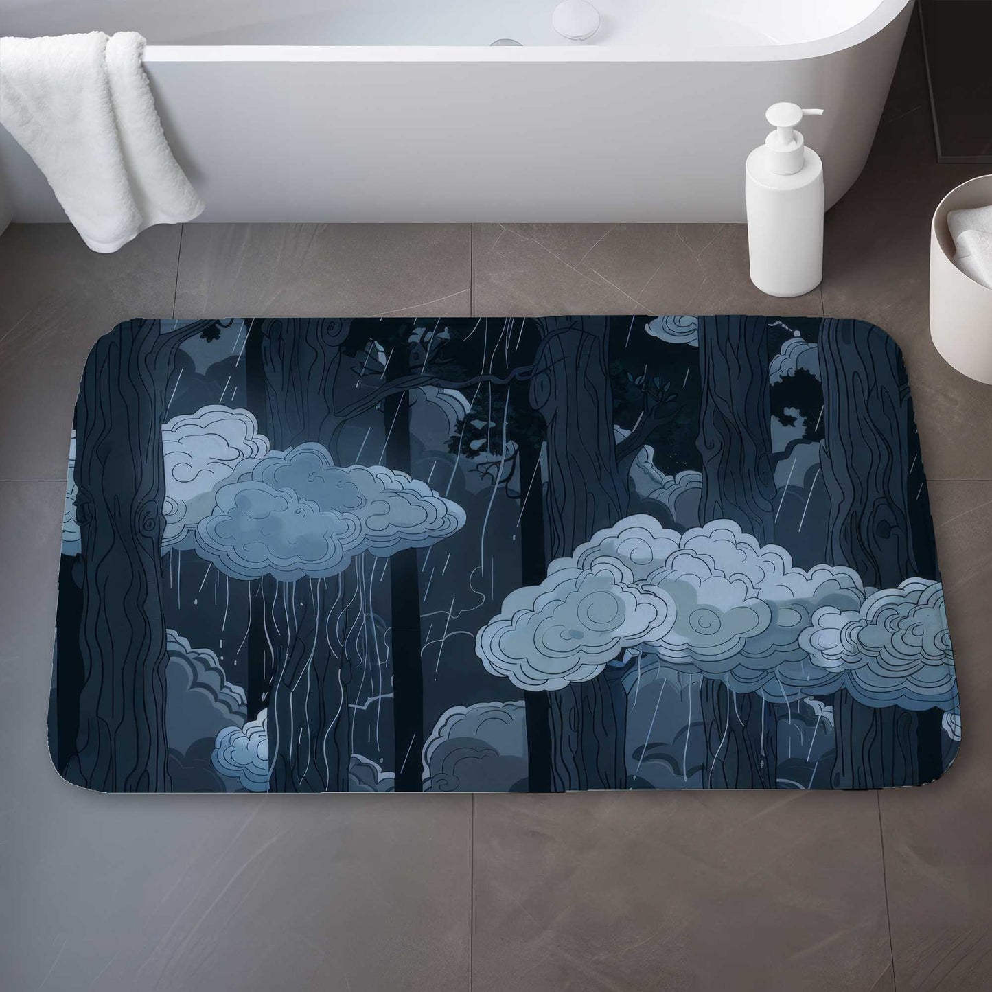 Sneaky Clouds Bath Mat | Soft, Stylish Home Decor Rug