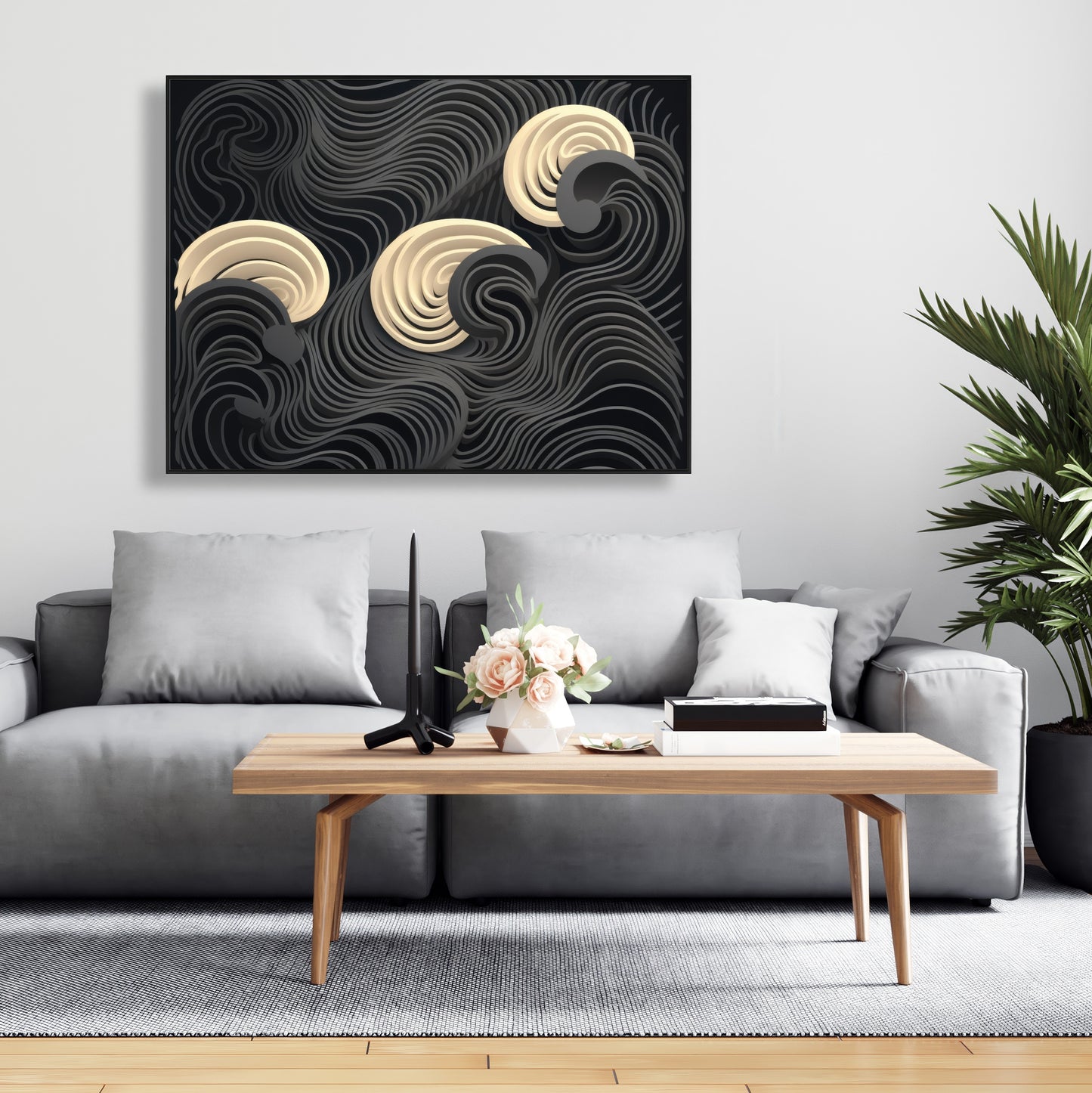 Layers - 36"x36" Framed canvas
