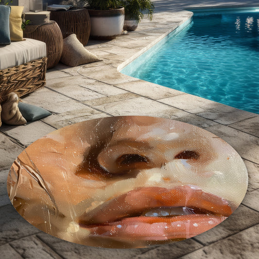 Lust Pink Round Outdoor Area Rug | Stylish Home Decor Accent