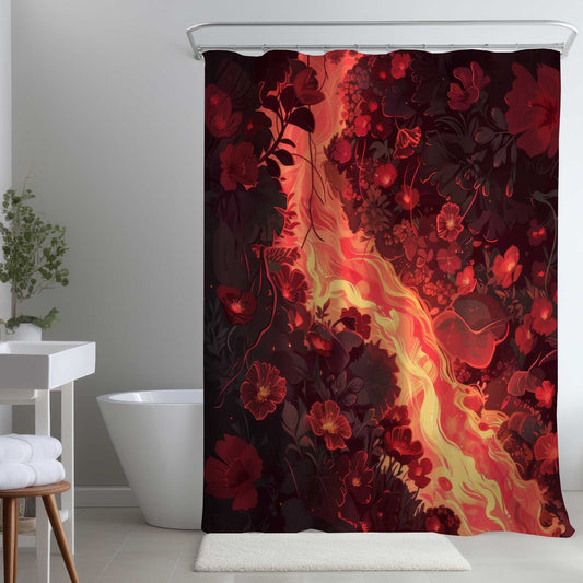 Rideau de douche « Seering Flowerbed » - Un accent élégant pour la décoration intérieure