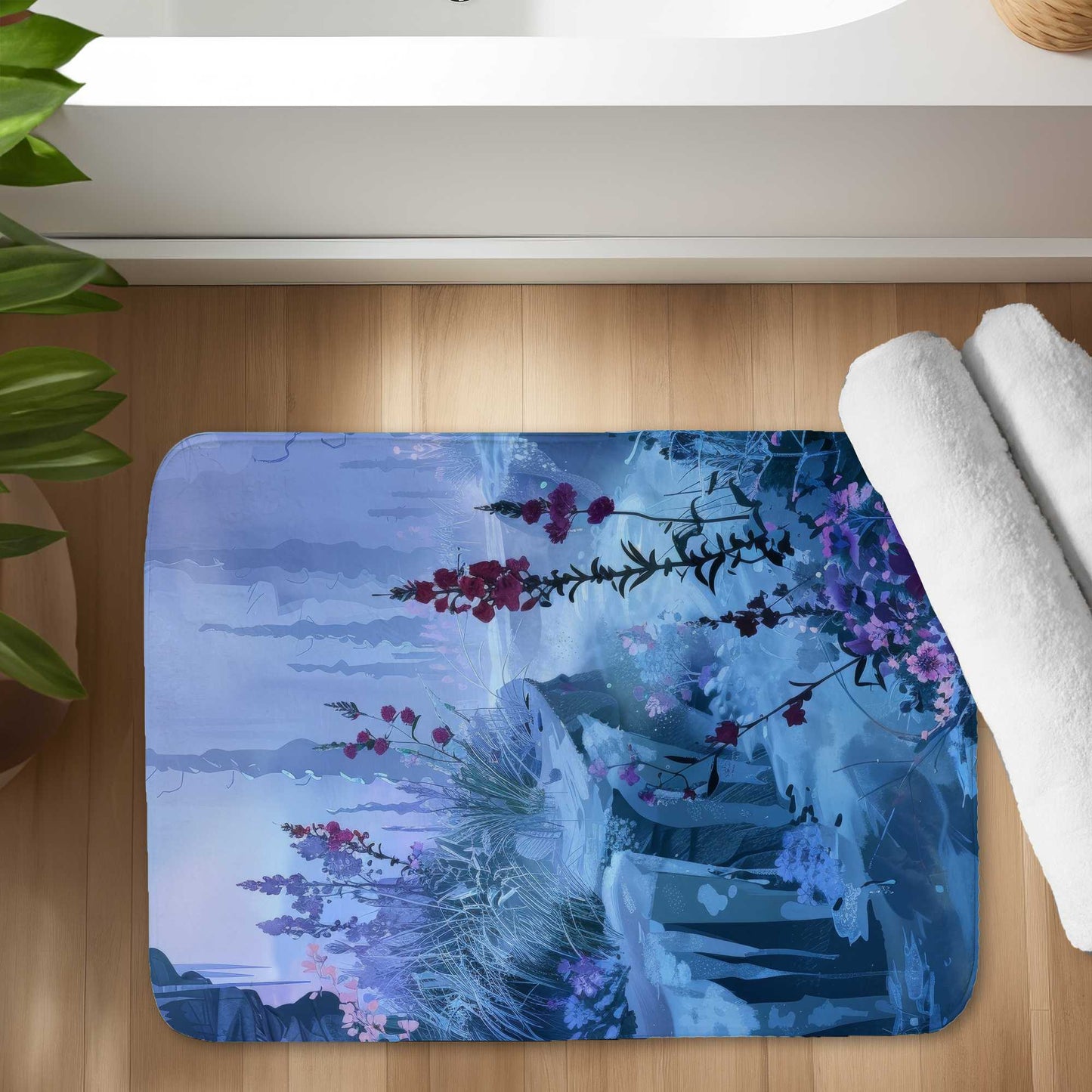 Valley of Ice Bath Mat | Stylish Home Decor Rug