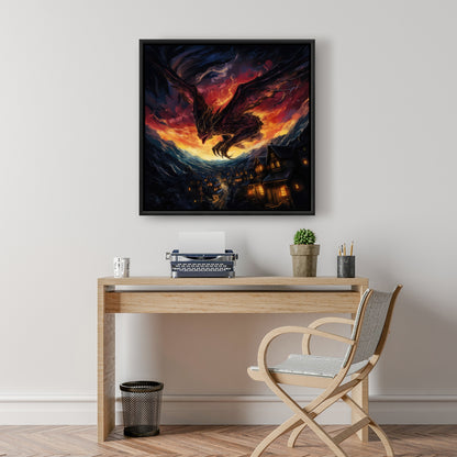 Back for Revenge - Orange Framed Canvas for Home Decor