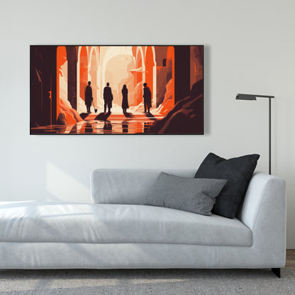 Faith Restored Beige Framed Canvas | Elegant Home Decor