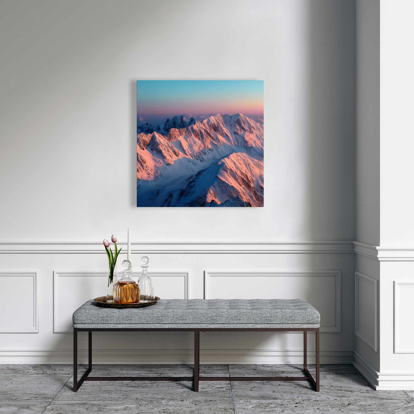 Sunny Peaks - Blue Canvas Art | Stylish Design