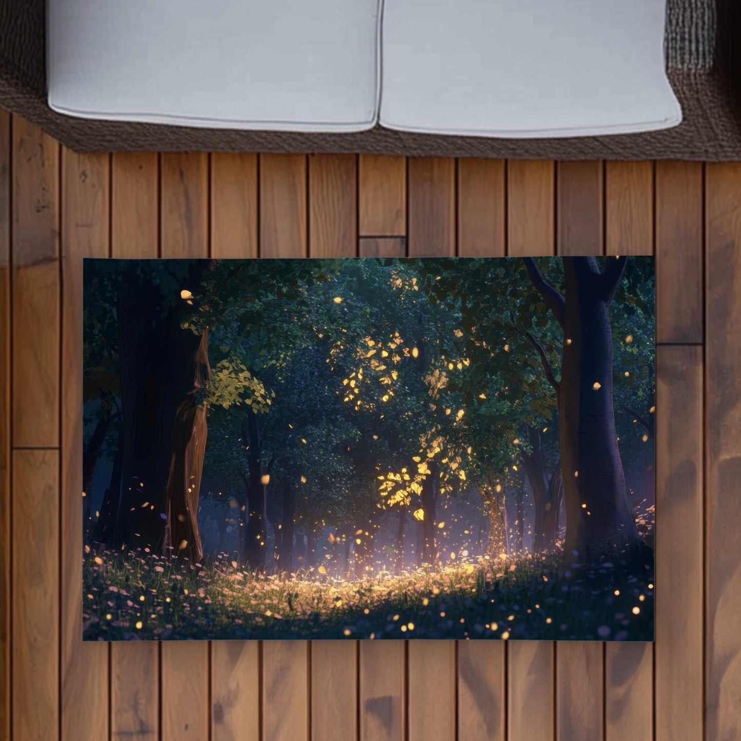 Tapis d'extérieur Glowing Leaves | Accessoire de décoration intérieure élégant