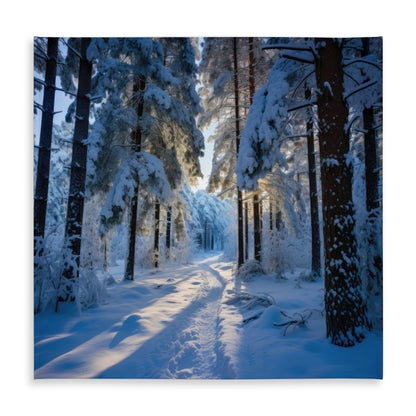Nappe d'intérieur/extérieur Snowy Path | Décoration élégante pour la maison