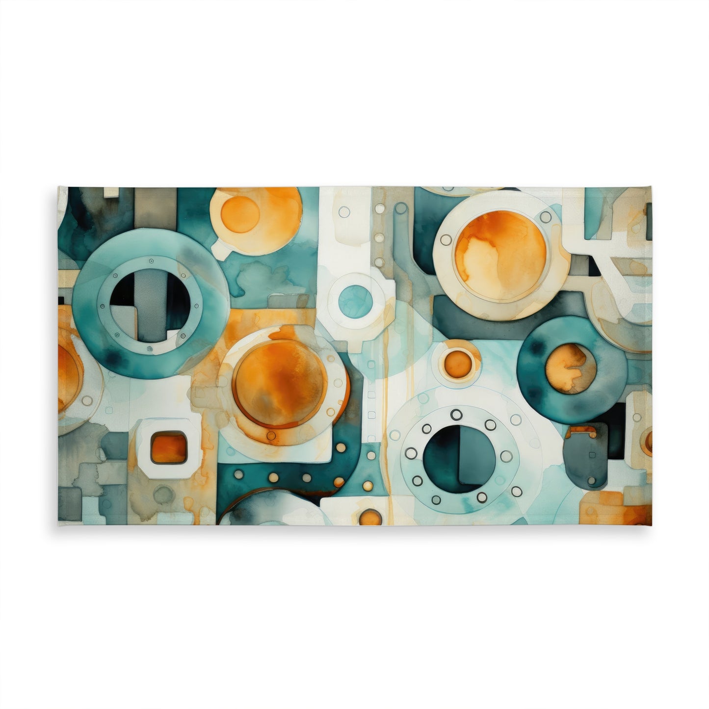 Decomposed Porthole Gold Tablecloth | Indoor Outdoor Decor