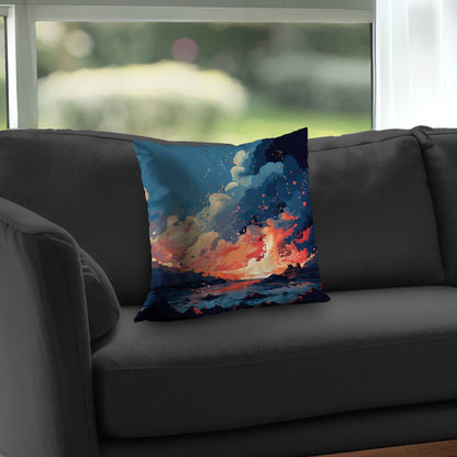 Le magma n'attend pas - Coussin décoratif en sergé de polyester pour la maison