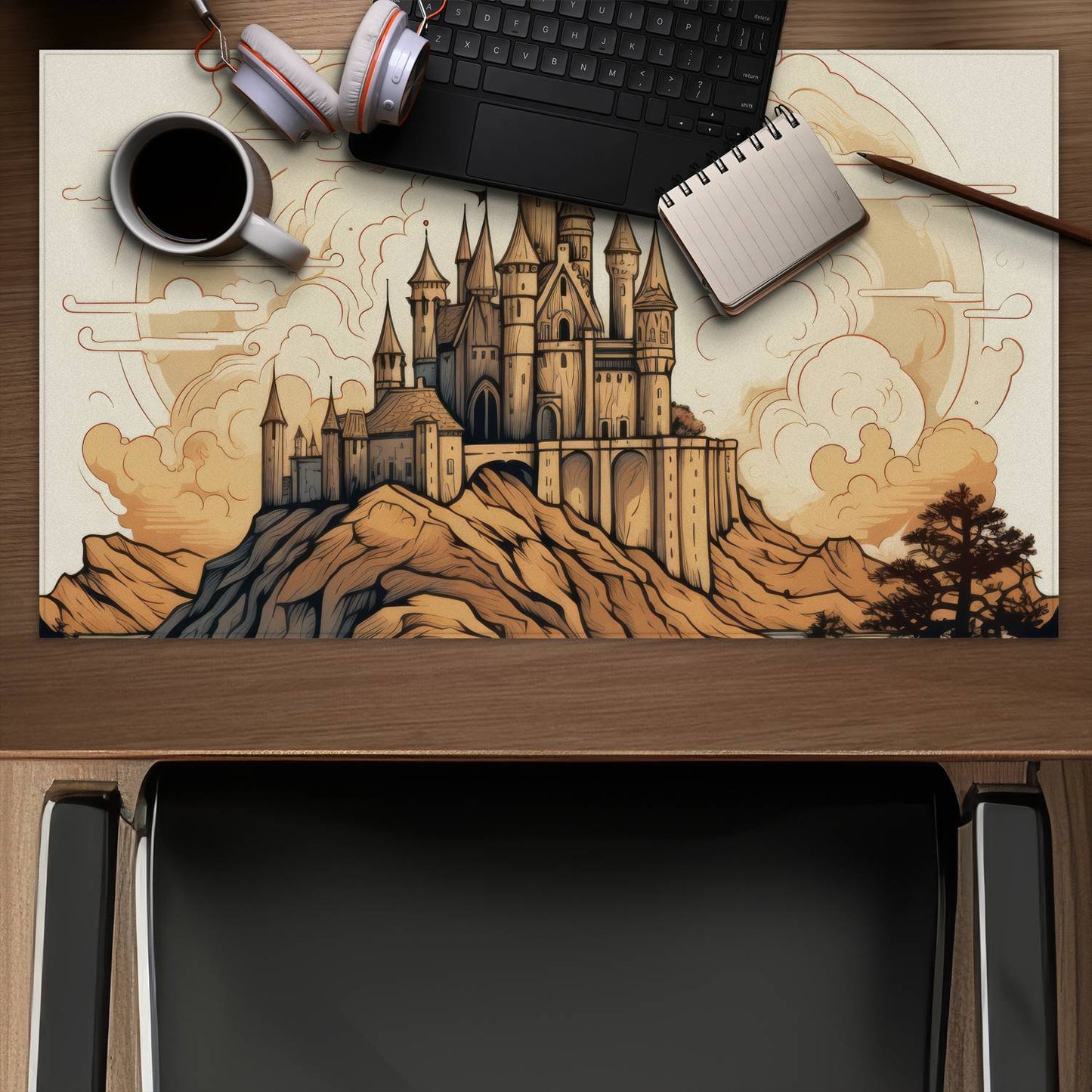 Legendary castle - Desk mat - Print on demand