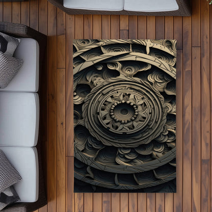 Cycles Gray Outdoor Area Rug | Stylish Home Decor Solution