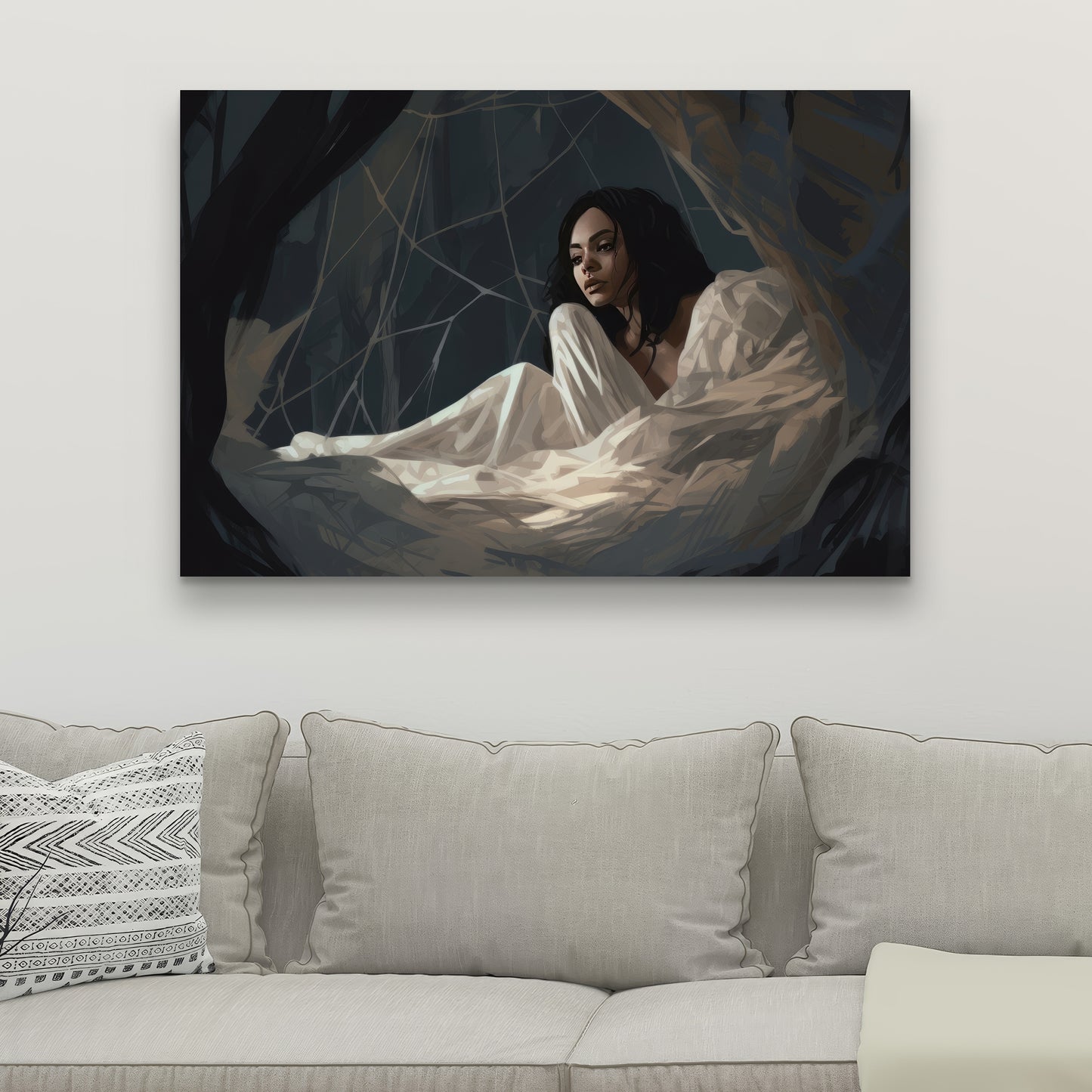 Spider princess - Black Canvas Art for Stylish Home Decor