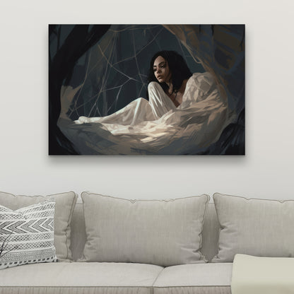 Spider princess - Black Canvas Art for Stylish Home Decor