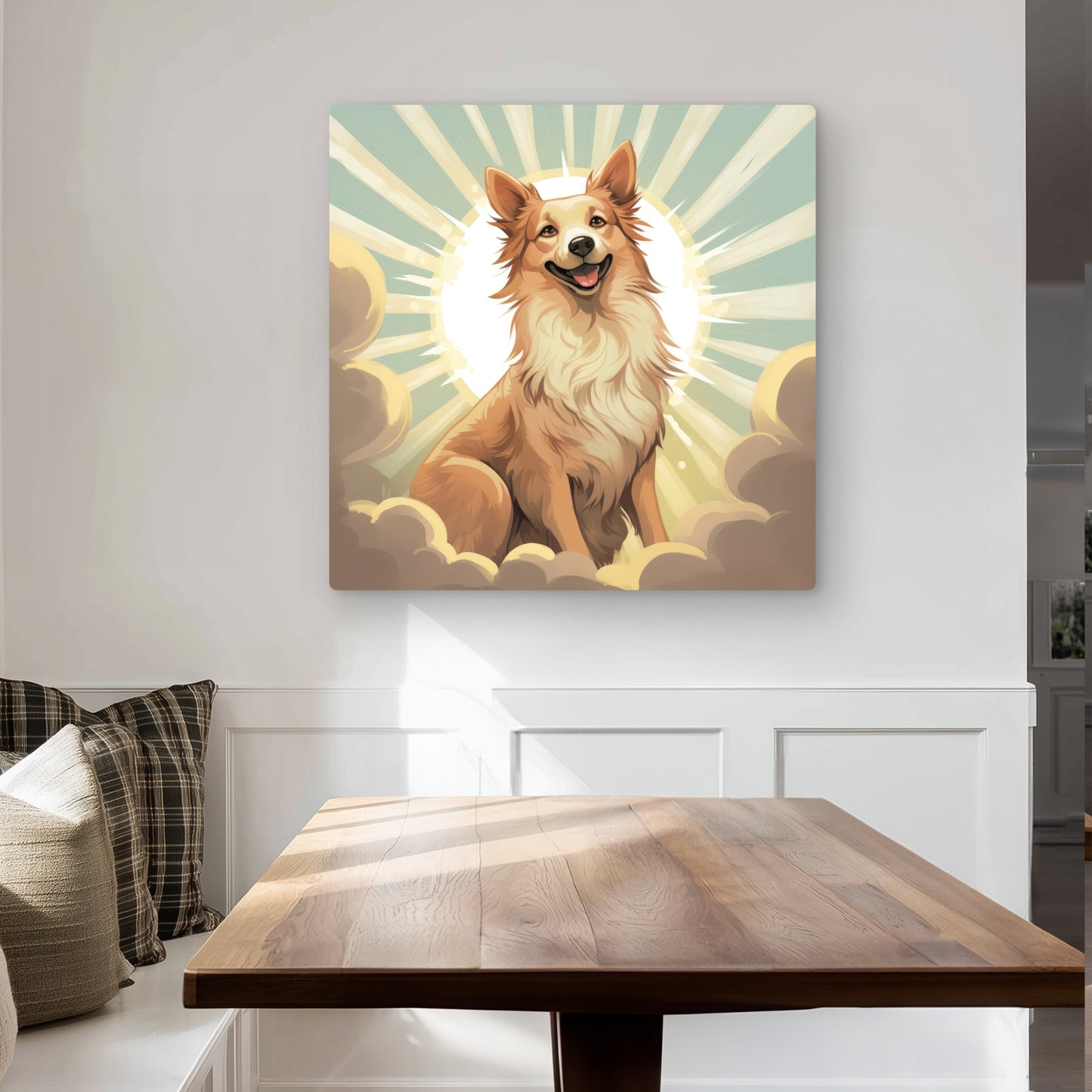 Who's a good boy - Turquoise Metal Print for Home Decor