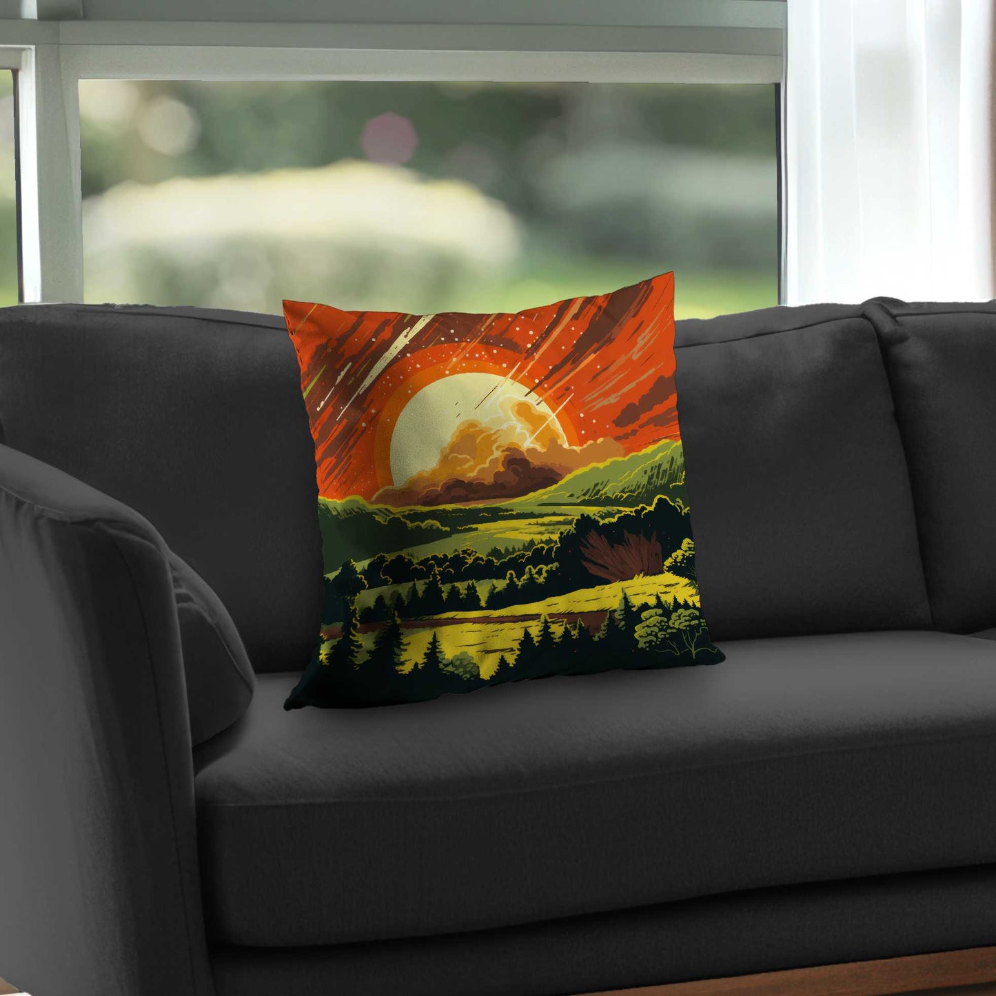 Coussin décoratif en sergé de polyester Last Days - Décoration élégante pour la maison