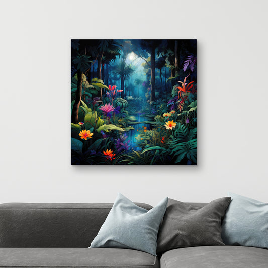 The Beauty of Nature - Black Canvas Home Decor Art Print