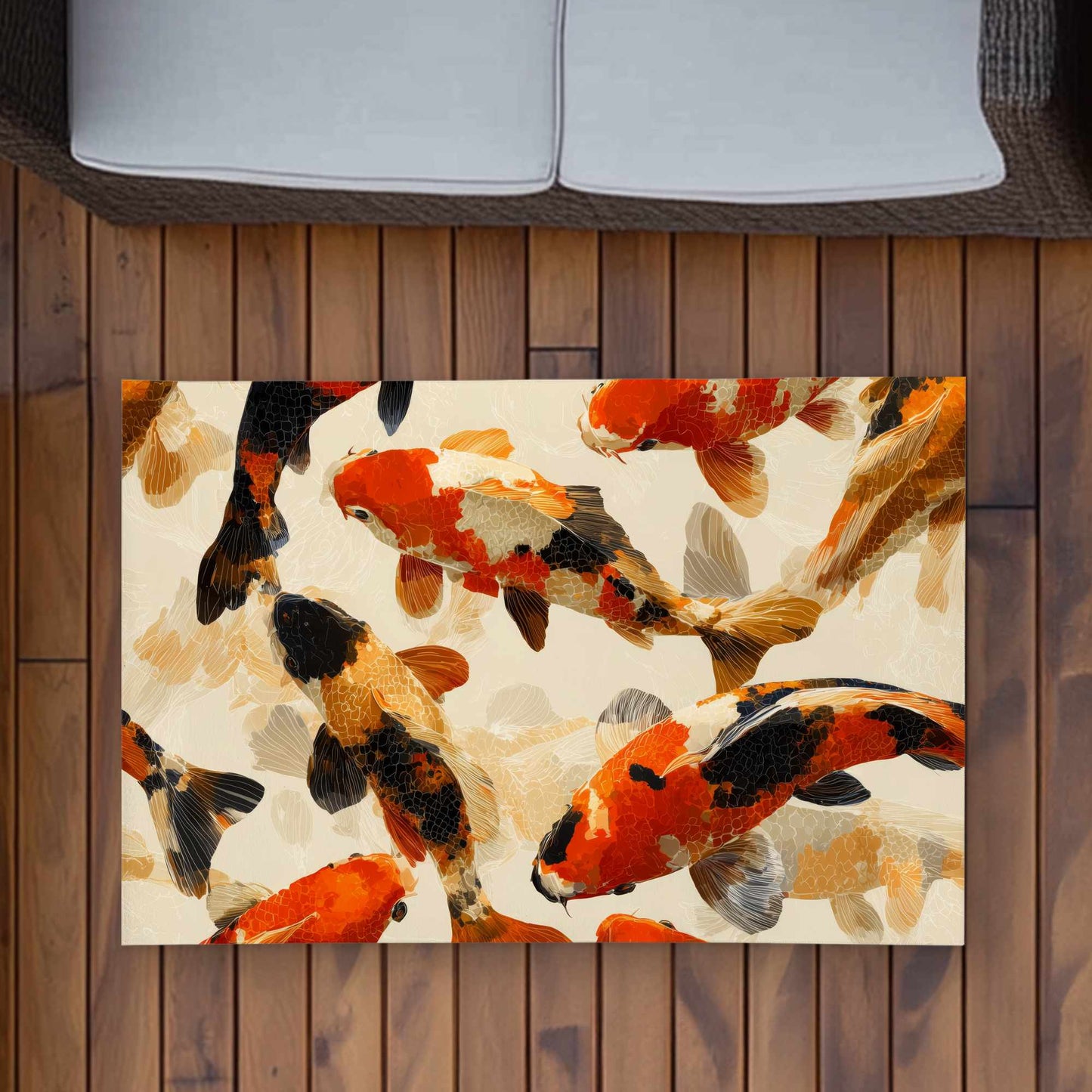 Koi Dance Flow Outdoor Area Rug | Stylish Home Decor