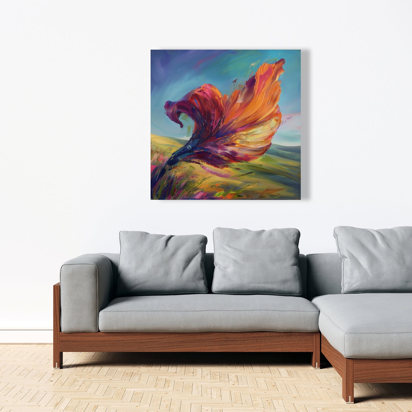 The Leaf - Red Canvas Art for Stylish Home Decor