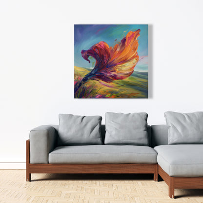 The Leaf - Red Canvas Art for Stylish Home Decor