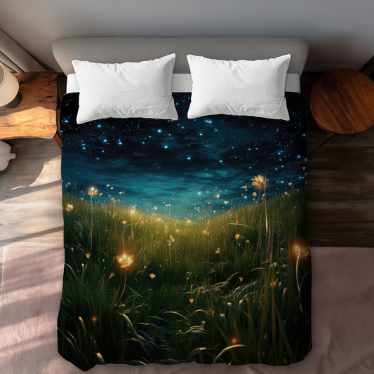 The night sky Black duvet cover | Elegant home decor