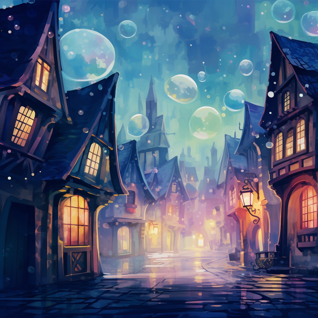 Bubble ville - Throw Pillow