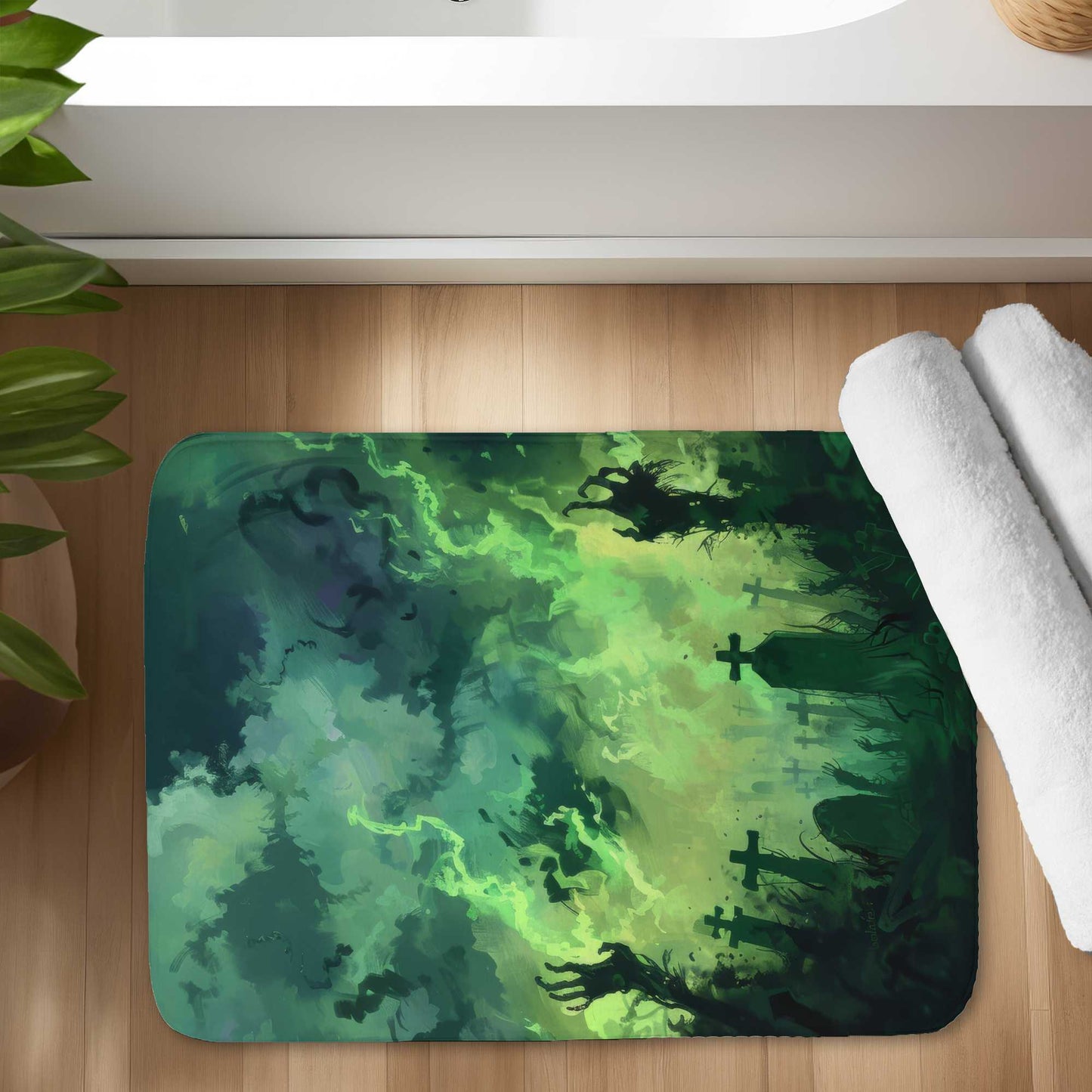 Reaching Hell Bath Mat | Unique Home Decor Rug for Bathroom