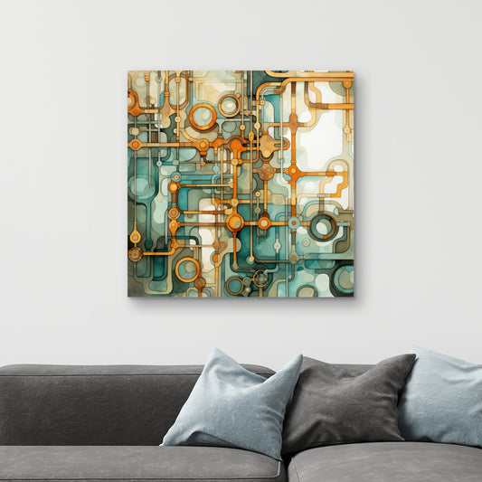 Turns and bends - 32"x32" Canvas