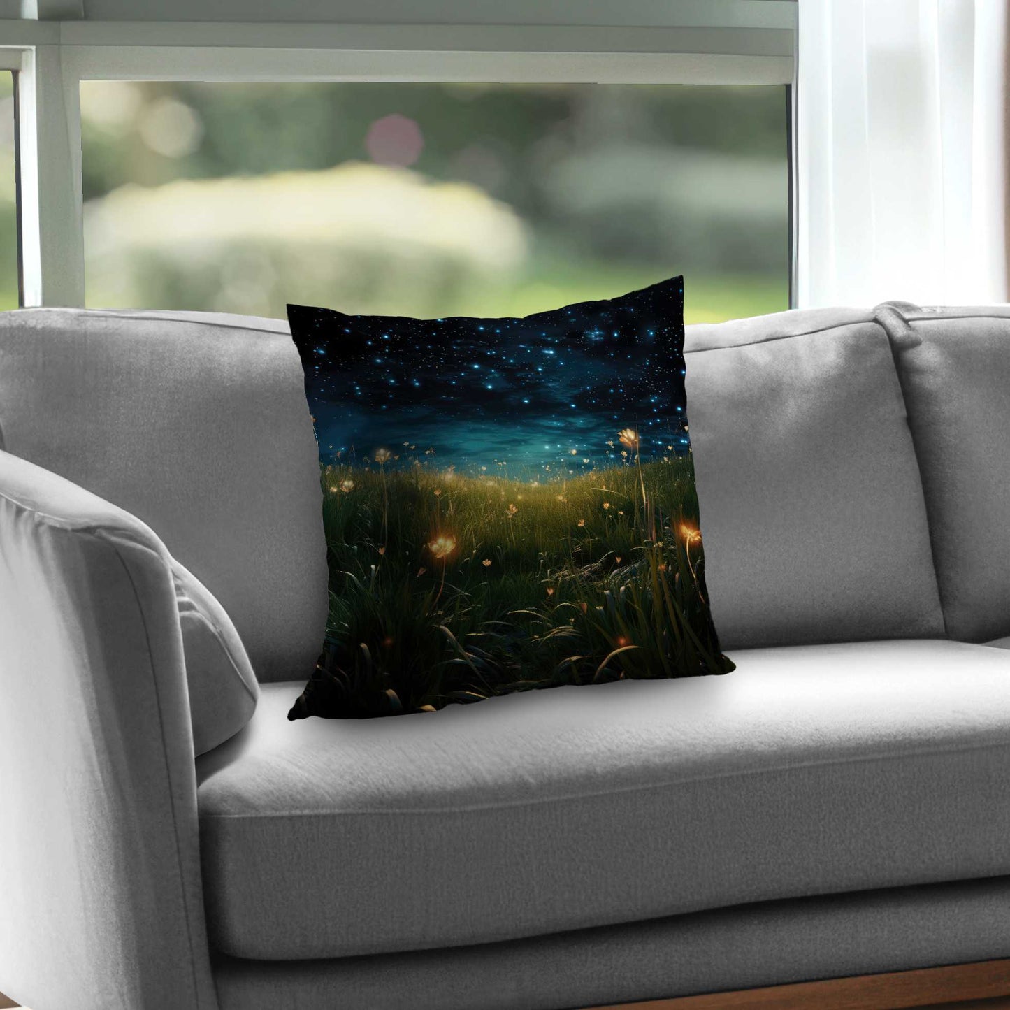 Coussin décoratif en sergé polyester « Ciel nocturne » | Accessoire de décoration intérieure