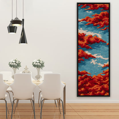 Red mounds - 24"x24" Framed canvas