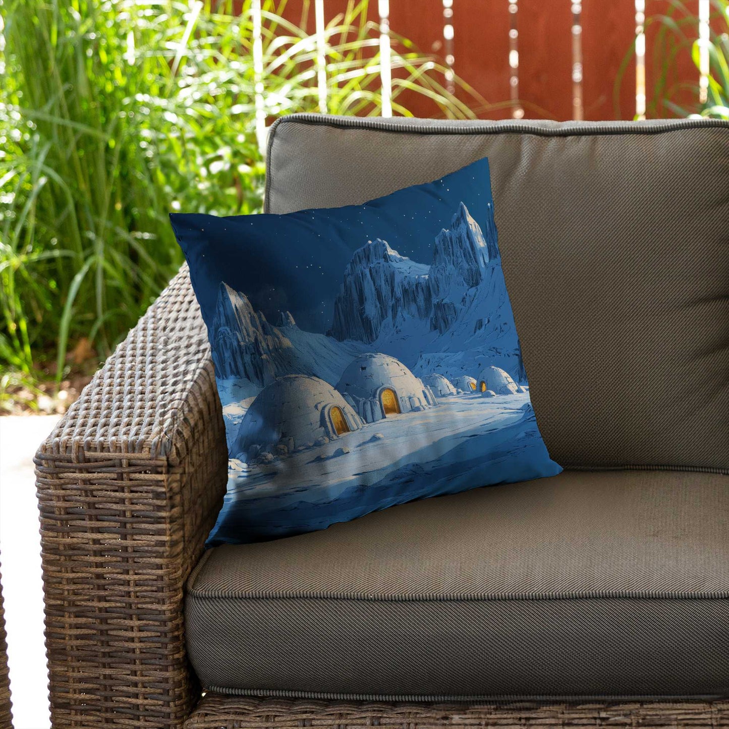 Ice Cold Yellow Poly Twill Throw Pillow Insert | Home Decor