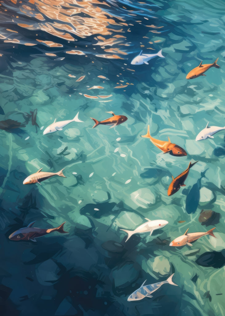 Tapis de bain Caustic Fish | Tapis élégant pour la décoration intérieure, antidérapant